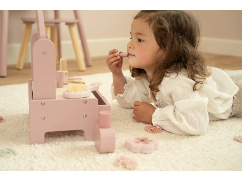 Little Dutch Toaletní stoleček dřevěný Pink