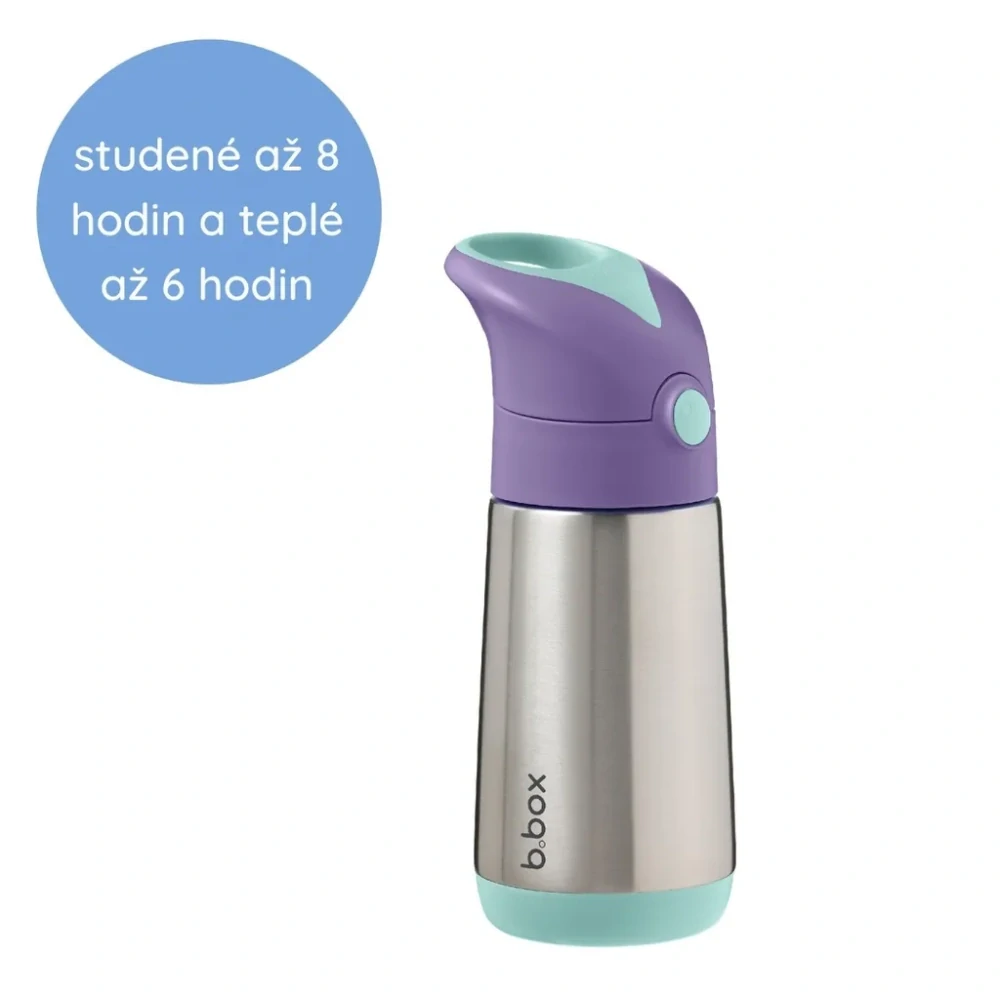 b.box Termoska na pití s brčkem 350 ml  lilac pop