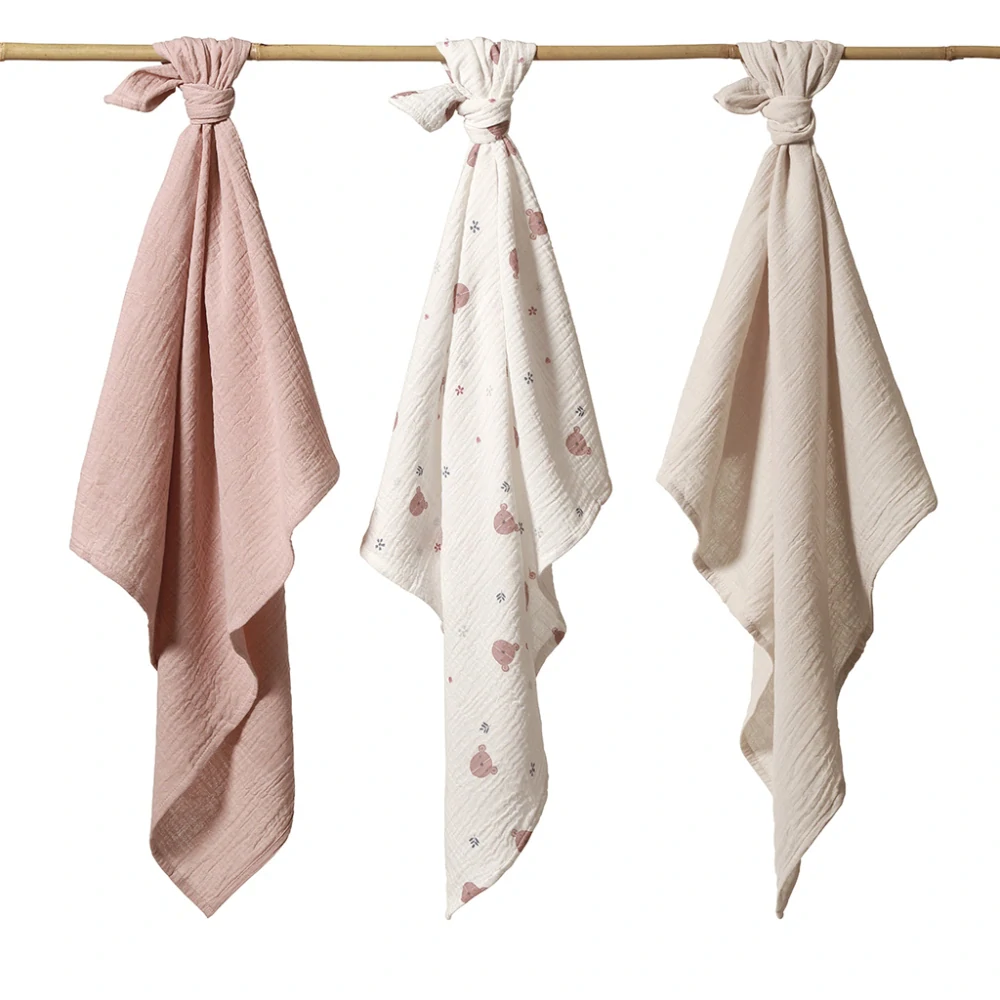 BABYONO Pleny mušelínové Super Soft 3 ks, Grey 70 x 70 cm