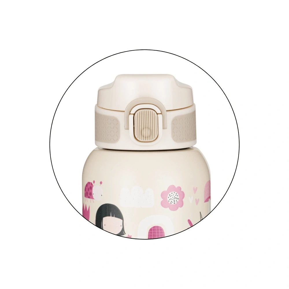 PETITE&MARS Láhev nerezová termo se slámkou 350 ml Twinkling Fairy 12m+