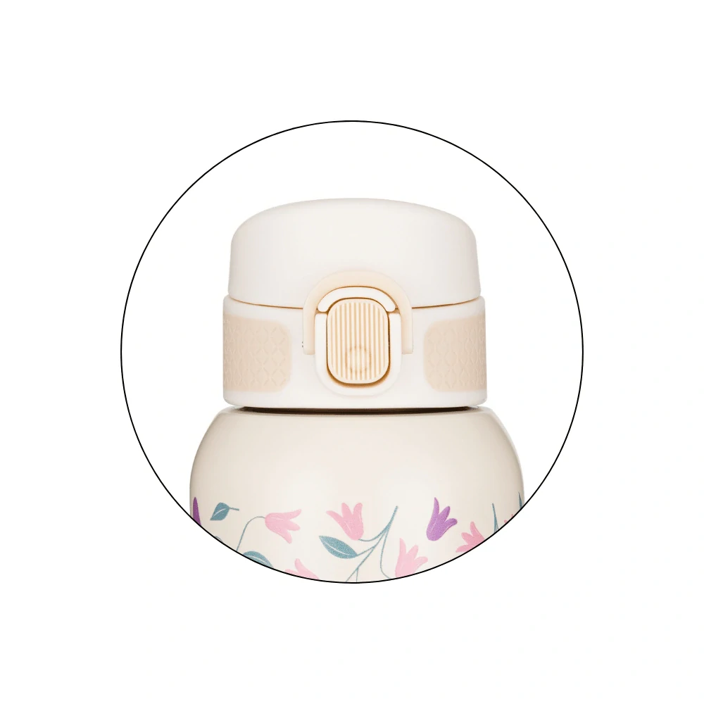 PETITE&MARS Láhev nerezová termo s náustkem 500 ml Delicate Flowers 36m+