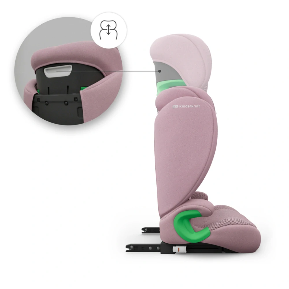 KINDERKRAFT Autosedačka Junior Fix 2 Plus (100-150 cm) Pink