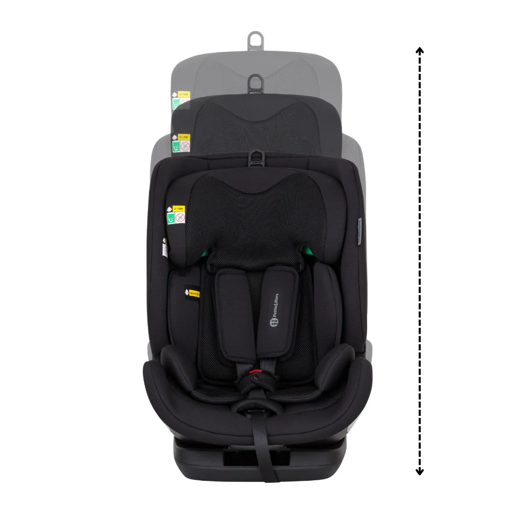 PETITE&MARS Autosedačka Prime Pro i-Size Coal Black Air 76-150 cm (9-36 kg)