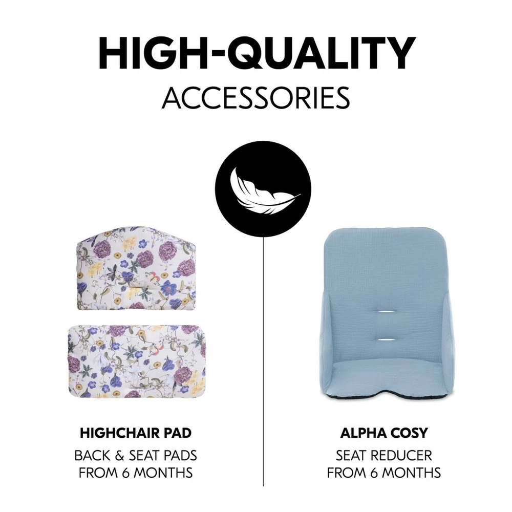 Jídelní dřevěná židle Hauck Alpha+ Grey
