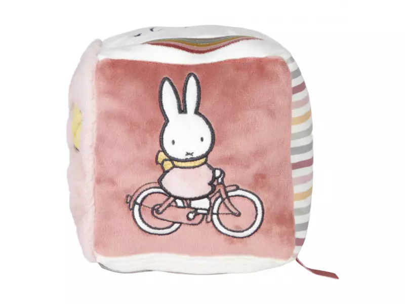 Little Dutch Kostka textilní králíček Miffy Fluffy Pink