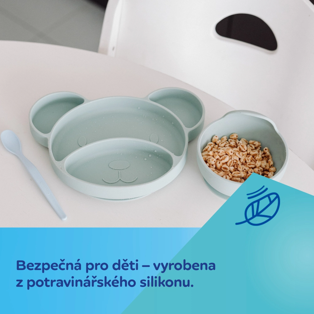 Canpol babies Silikonová miska s přísavkou 330ml zelená