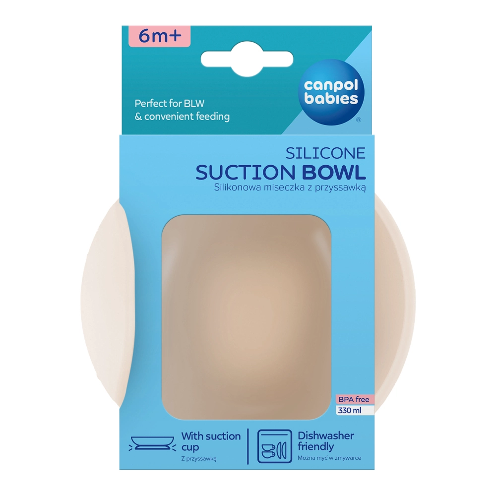 Canpol babies Silikonová miska s přísavkou 330ml krémová