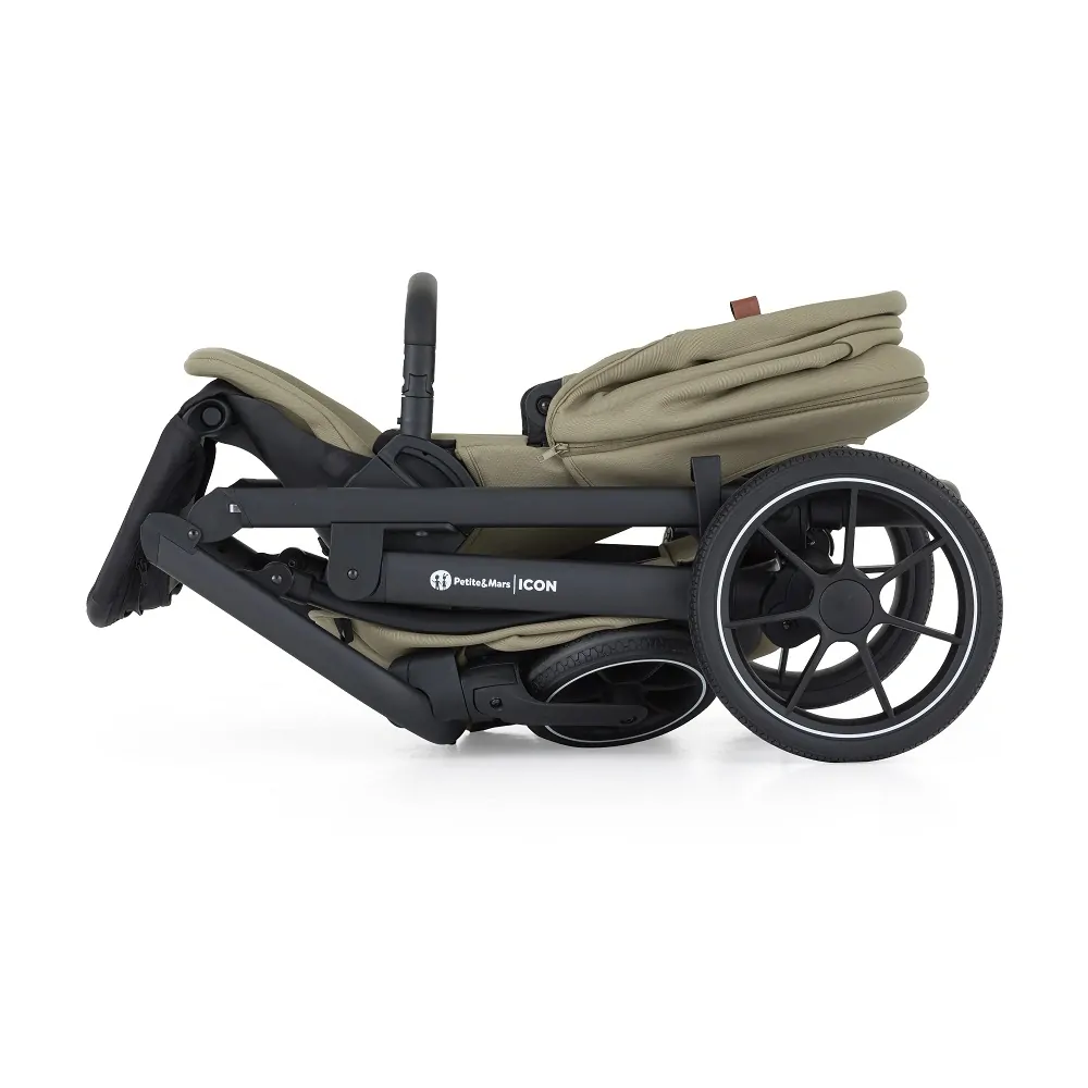 PETITE&MARS Kočárek kombinovaný ICON 2v1 Mossy Green LITE RWS