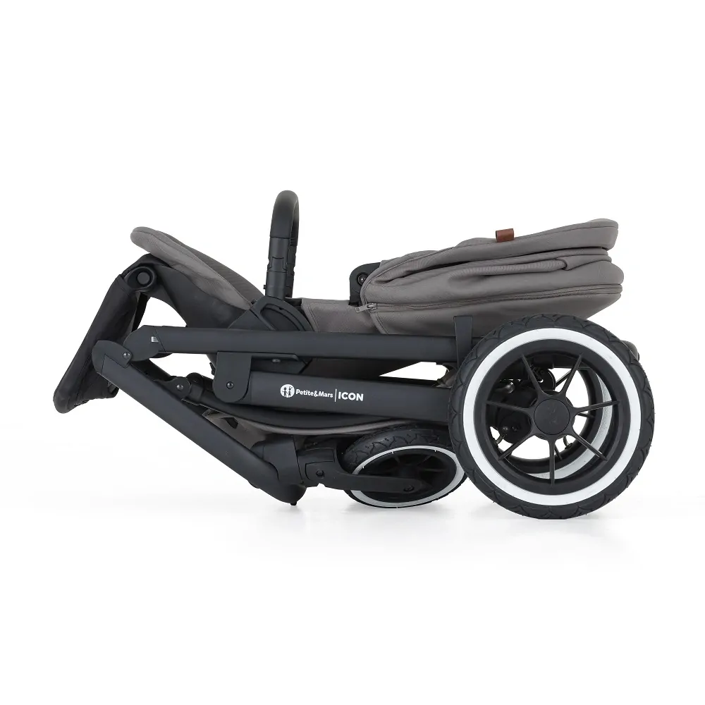 PETITE&MARS Kočárek kombinovaný ICON 2v1 Dove Grey LITE AIR