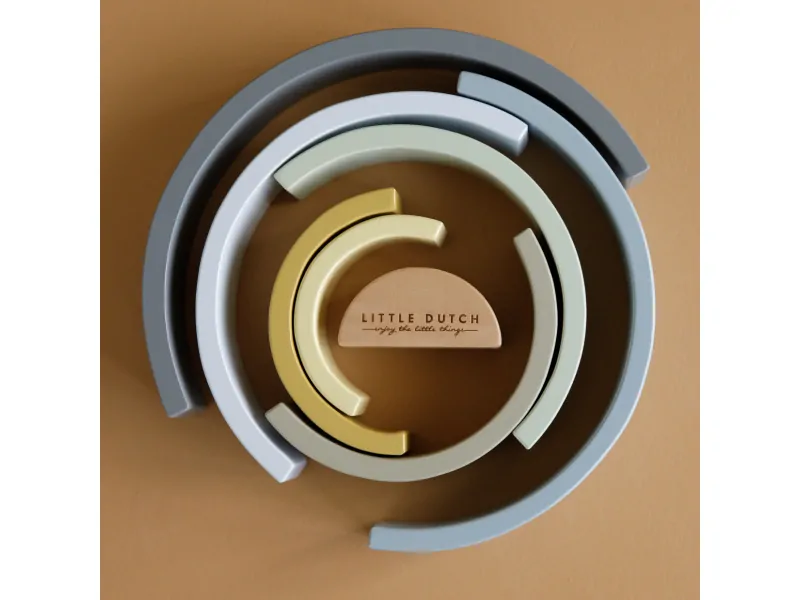 Little Dutch Skládačka dřevěná duha Blue