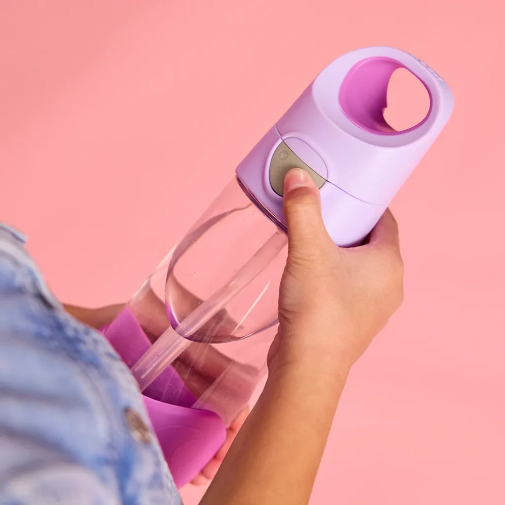 b.box Lahev na pití s brčkem 450 ml - Sugar Plum