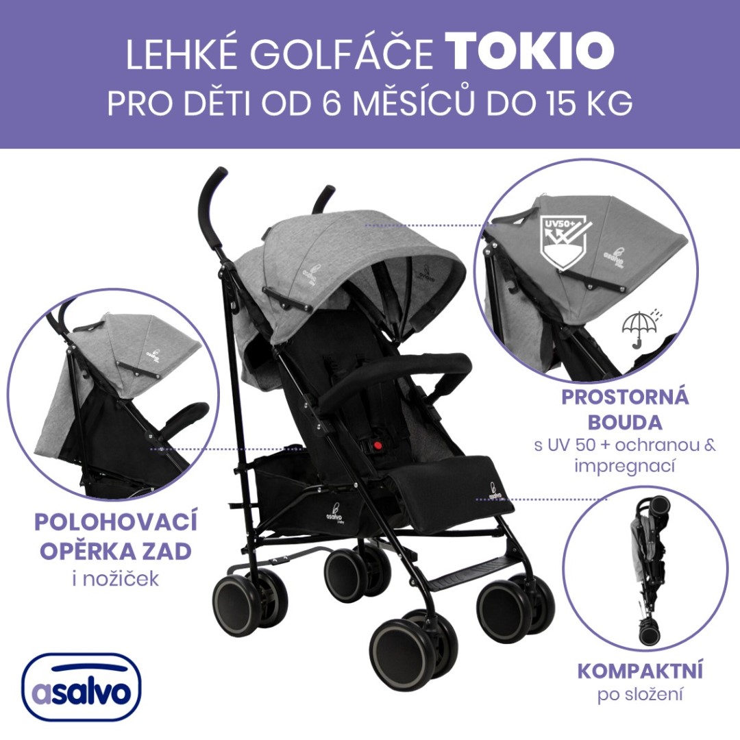 Golfové hole Asalvo Tokio Anthracite