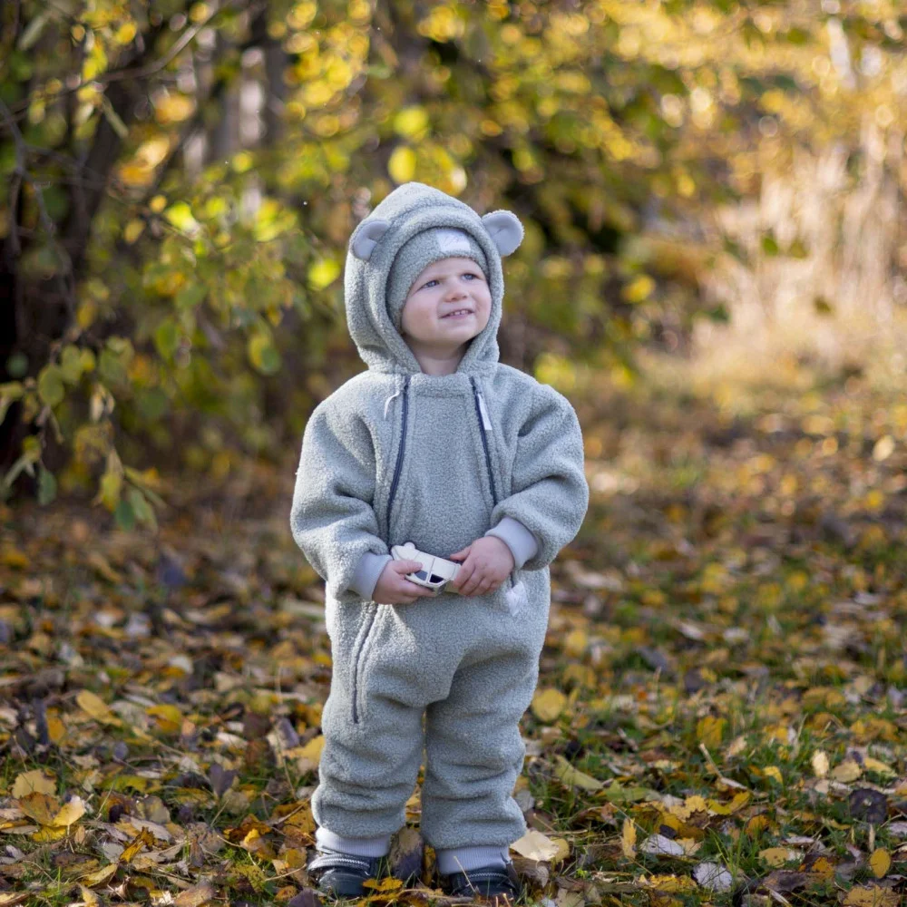 ESITO Rostoucí zimní kombinéza Teddy fleece double  Olive velikost 80/86