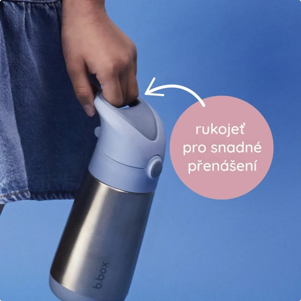 b.box Termoska na pití s brčkem 350 ml  lilac pop