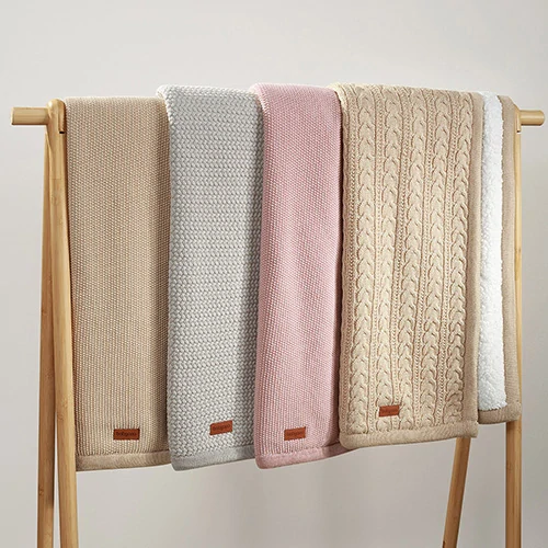 BABYONO Deka bavlněná s fleecovou podšívkou 75 x 100 cm růžová