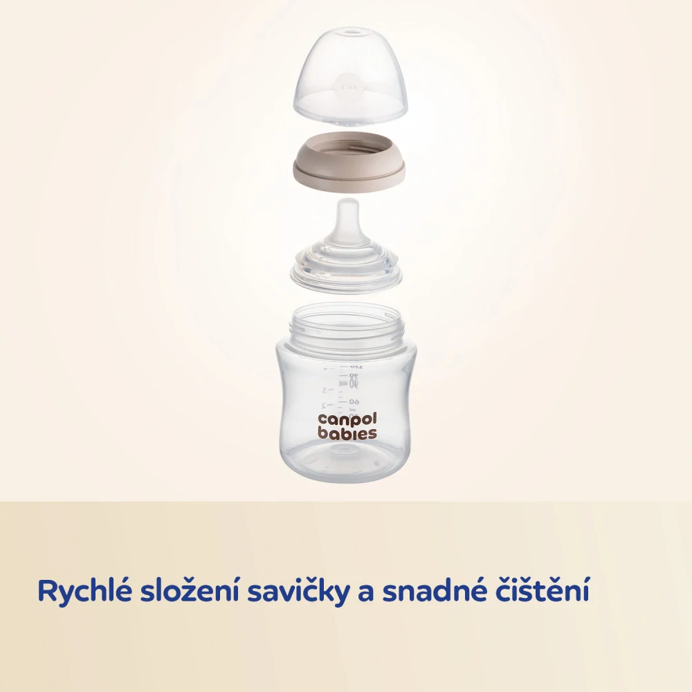Canpol babies Lahev antikoliková Natural Shape 150ml
