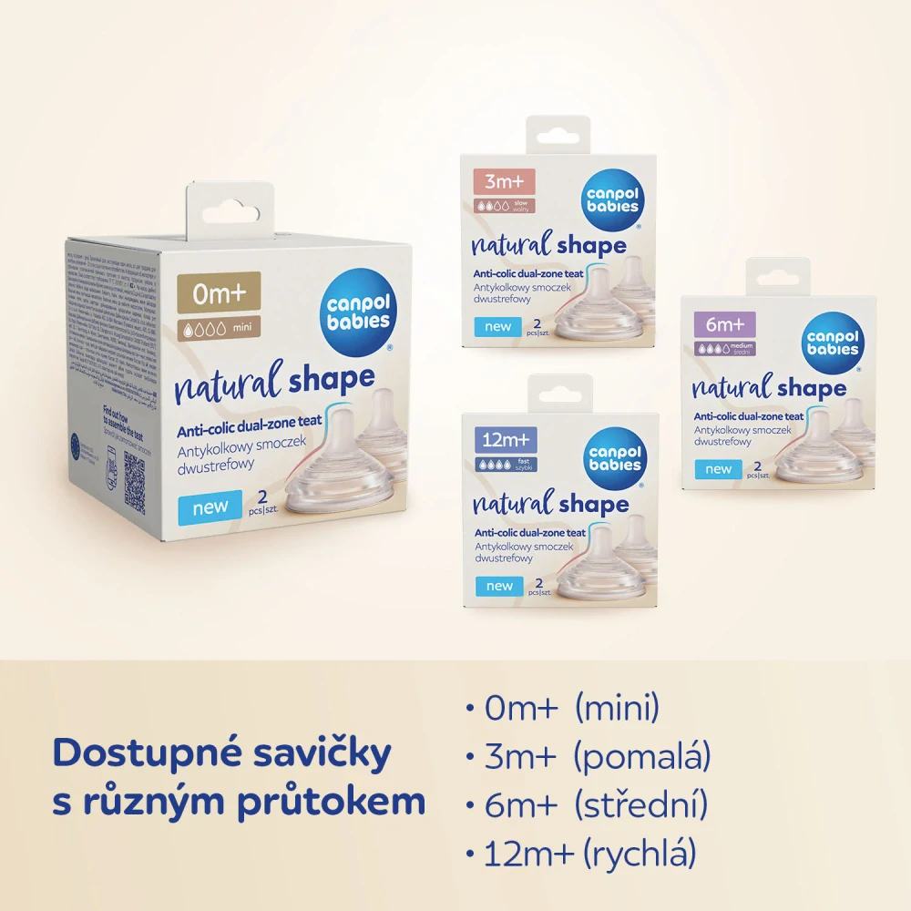 Canpol babies Savička k lahvi Natural Shape 6m+ 2ks