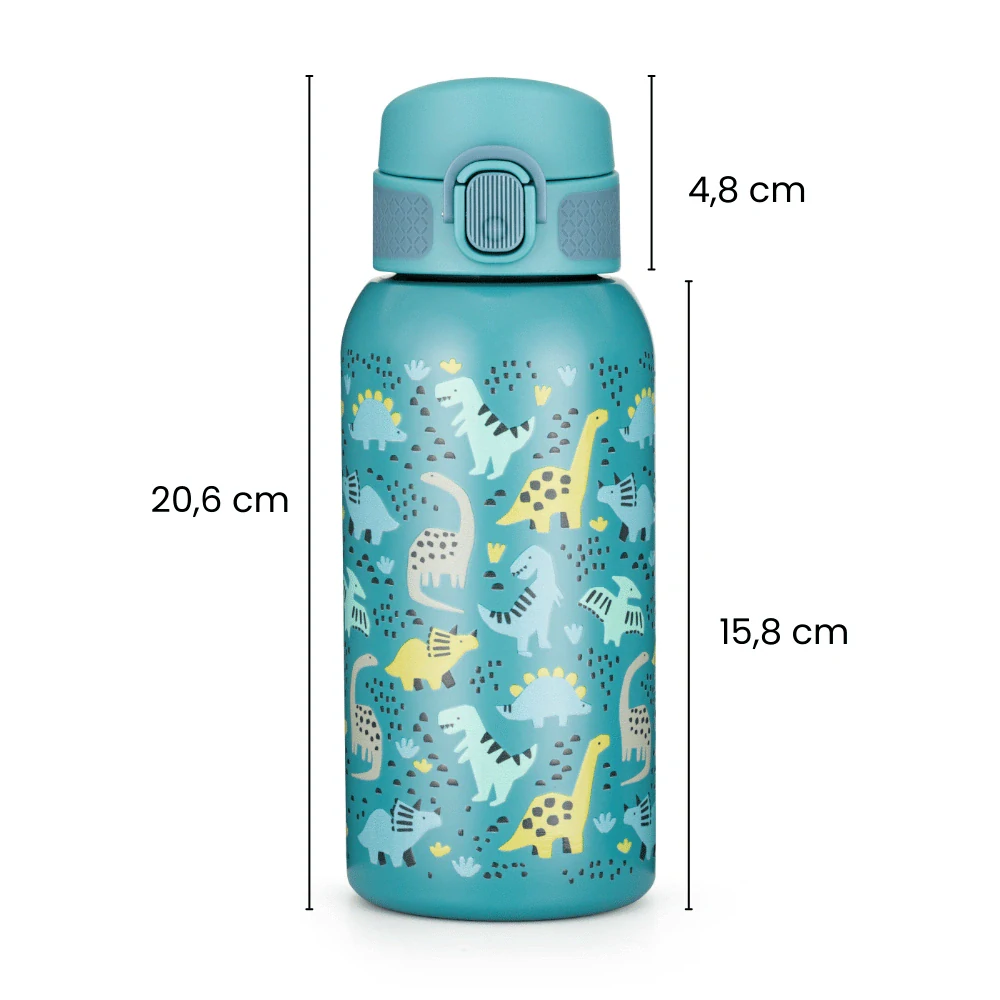 PETITE&MARS Láhev nerezová termo s náustkem 500 ml Dino Park 36m+
