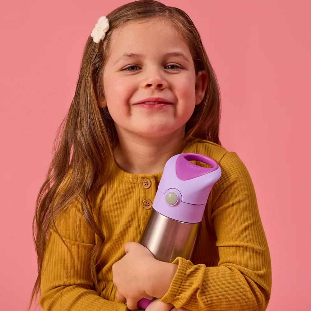 b.box Termoska na pití s brčkem 350 ml - Sugar Plum