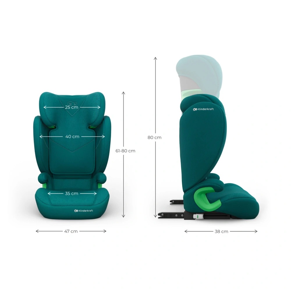 KINDERKRAFT Autosedačka Junior Fix 2 Plus (100-150 cm) Green