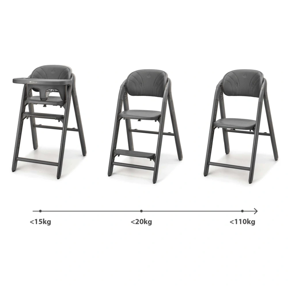 KINDERKRAFT Jídelní židlička Tino Grey
