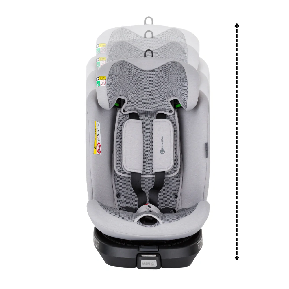 PETITE&MARS Autosedačka Twistguard Pro i-Size gentle Grey Air Air 40-150 cm(0-36 kg)