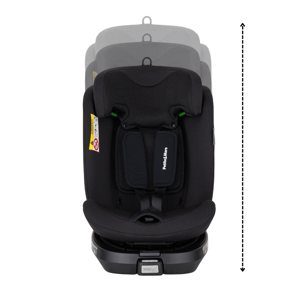 PETITE&MARS Autosedačka Twistguard Pro i-Size Coal Black Air 40-150 cm(0-36 kg)