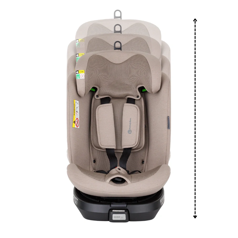 PETITE&MARS Autosedačka Twistguard Pro i-Size Tan Brown Air 40-150 cm(0-36 kg)