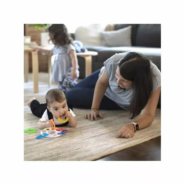 BABY EINSTEIN Kousátko s hrkačkou s C kroužky Shake, Rattle & Soothe™ 0m+