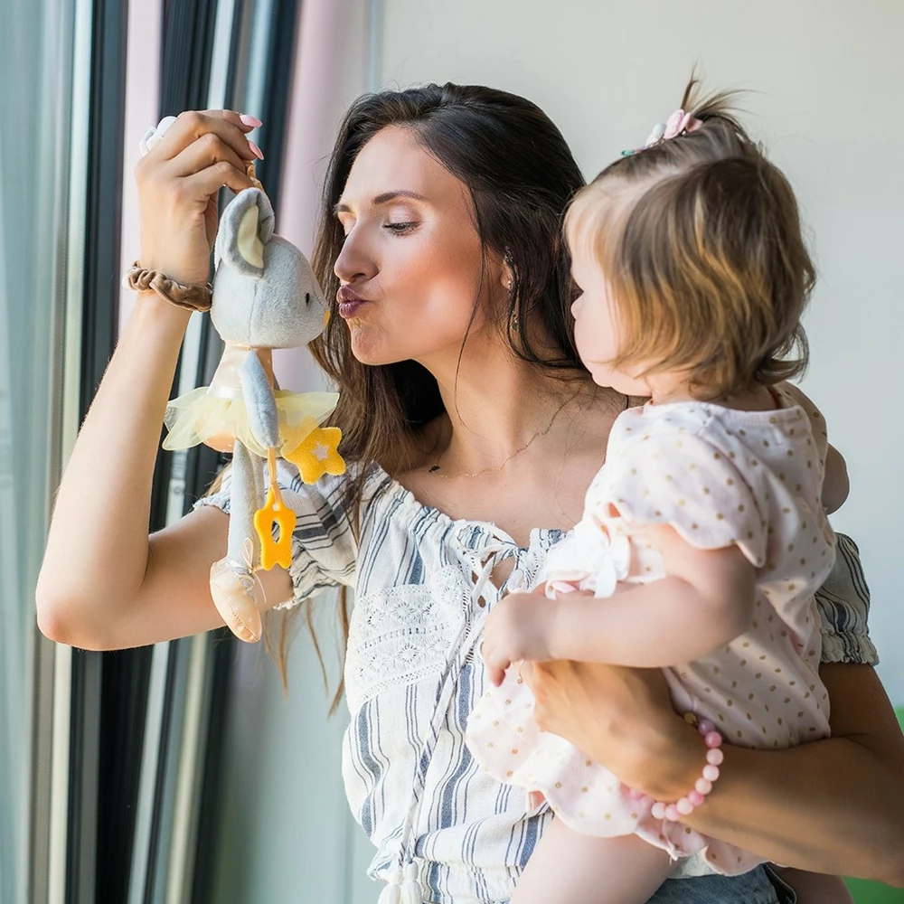 BabyOno Hračka závěsná edukační balerína Stella, 0m+