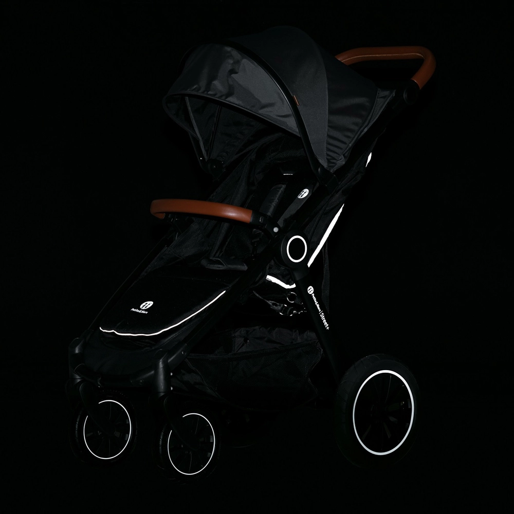 PETITE&MARS Kočárek sportovní Street+ Air Black Deep Ruby Complete