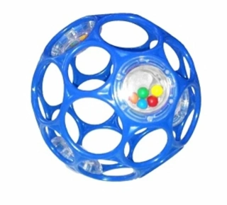 Hračka/chrastítko OBALL RATTLE 10cm 0m+, modrá Oball 