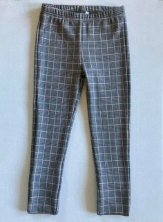 Dívčí zateplené legíny Topo in Fashion káro růžové