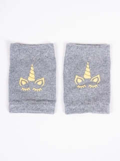 Dětské nákoleníky šedé s jednorožcem