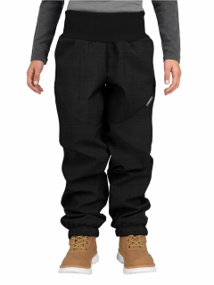 Dětské Softshellové Oteplovačky Unuo s beránkem Light Černá Žíhaná