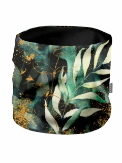 Dětský nákrčník Unuo fleec Basic Listy a větvičky oboustranný