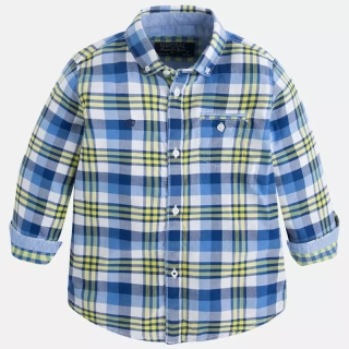Chlapecká kostkovaná košile s dlouhým rukávem Mayoral 4132-66 velikost 134
