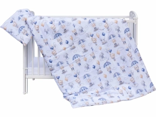 Povlečení do postýlky 2dílná - Scarlett Balónky - modrá - 135 x 100 cm