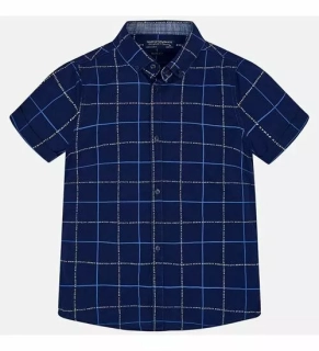 Chlapecká košile krátký rukáv Mayoral  6127-59 modrá