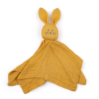 PETITE&MARS Mazlíček bambusový mušelínový Hugo Intense Ochre 0m+