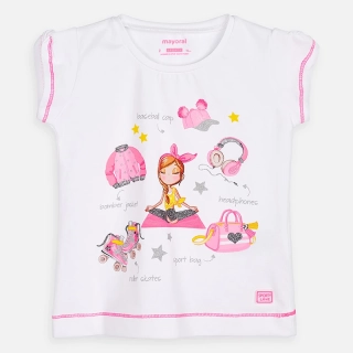 Dívčí triko krátký rukáv Mayoral 3016-1