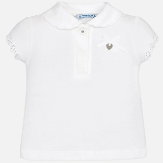 Dívčí triko krátký rukáv Mayoral 1120-16 Blanco