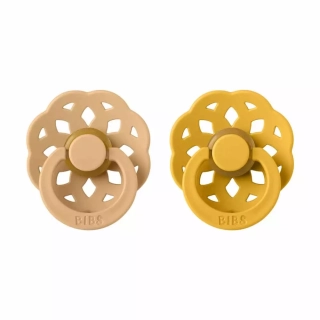 BIBS Boheme dudlíky z přírodního kaučuku 2ks  velikost 1 (0-6měs) Desert Sand/Honey Bee