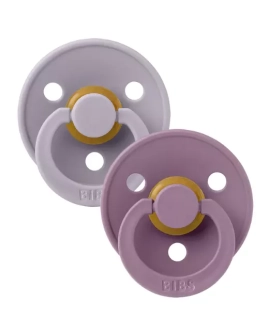 BIBS Colour dudlíky z přírodního kaučuku 2ks  velikost 1 (0-6měs) Fossil Grey/Mauve