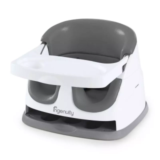INGENUITY Podsedák na jídelní židli 2v1 Baby Base Slate 6 m+, do 22 kg