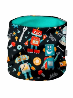 Dětský nákrčník Unuo fleec Basic Roboti oboustranný