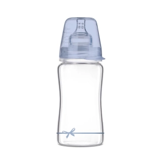 LOVI Lahev skleněná 250ml BABY SHOWER modrá