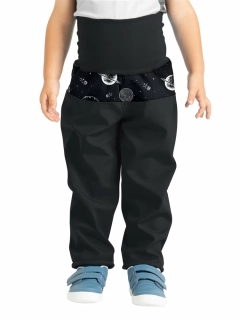 Batolecí softshellové kalhoty Unuo s fleecem Černá Planety