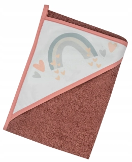 Osuška s kapucí 100x100 cm Tega Baby Meteo růžová