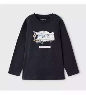 Triko Mayoral dlouhý rukáv obytný vůz 4023-65 Antracit velikost 134